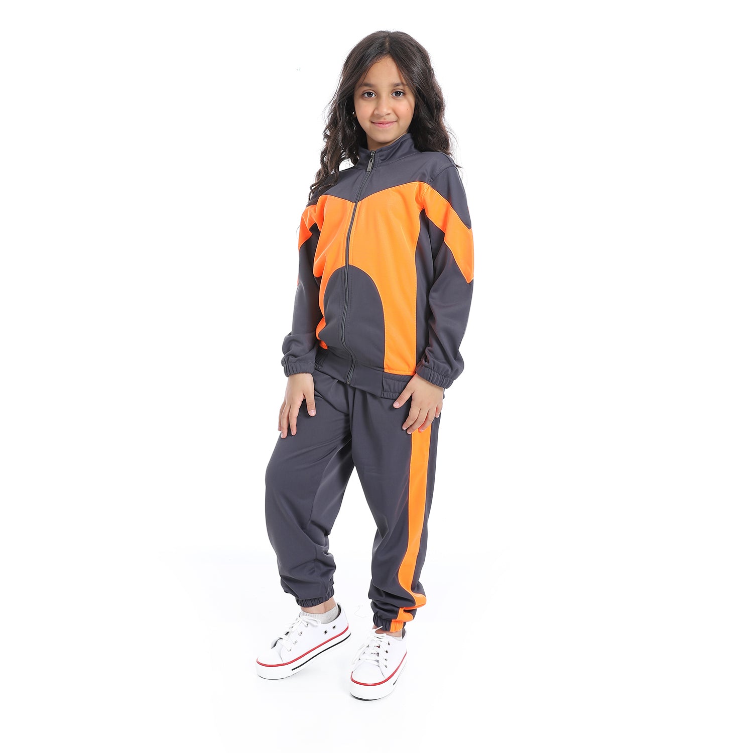 ترنج بناتي رياضي بسوسته  و بنطلون مريح - Girls Training suit with Collar neck- ترنجات بناتي صيفي بسويته - لبس بناتي 