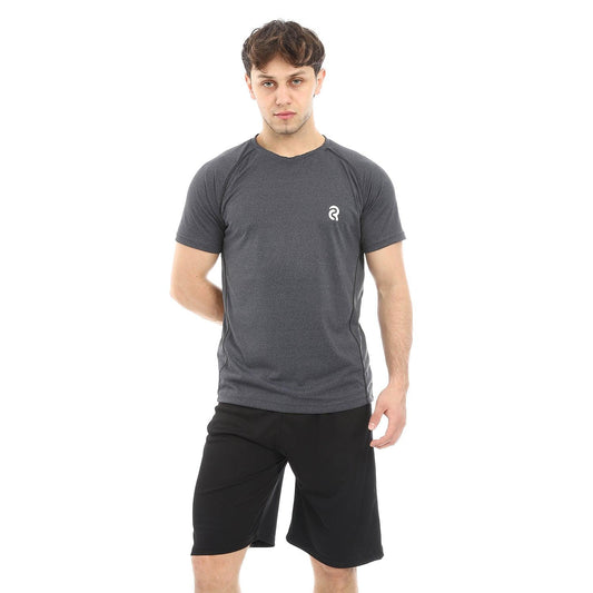 Mens Sport T-Shirt With Round Neck-تي شيرت رياضي رجالي برقبة دائرية