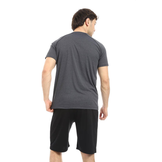 Mens Sport T-Shirt With Round Neck-تي شيرت رياضي رجالي برقبة دائرية