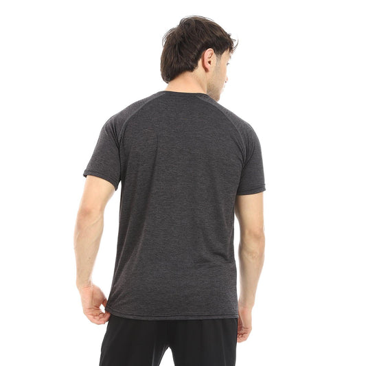 Men's Sport T-Shirt with Round Neck- تيشيرت رياضي رجالي بنص كم 