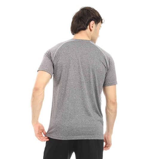 Mens Sport T-Shirt with Round Neck- تيشيرت رياضي رجالي بنص كم 