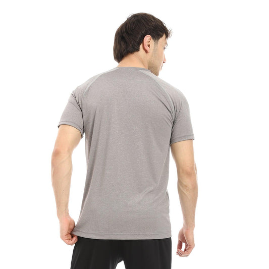 Mens Sport T-Shirt With Round Neck- تيشيرت رياضي بنص كم رجالي 