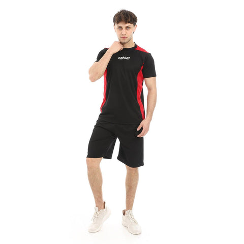 Men sports kit with shorts and t-shirt 