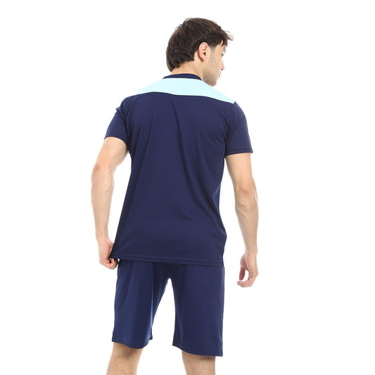 Men sports kit with shorts and t-shirt -تيشيرت رياضي و شورت رياضي رجالي من Caesar طقم رياضي للرجال 