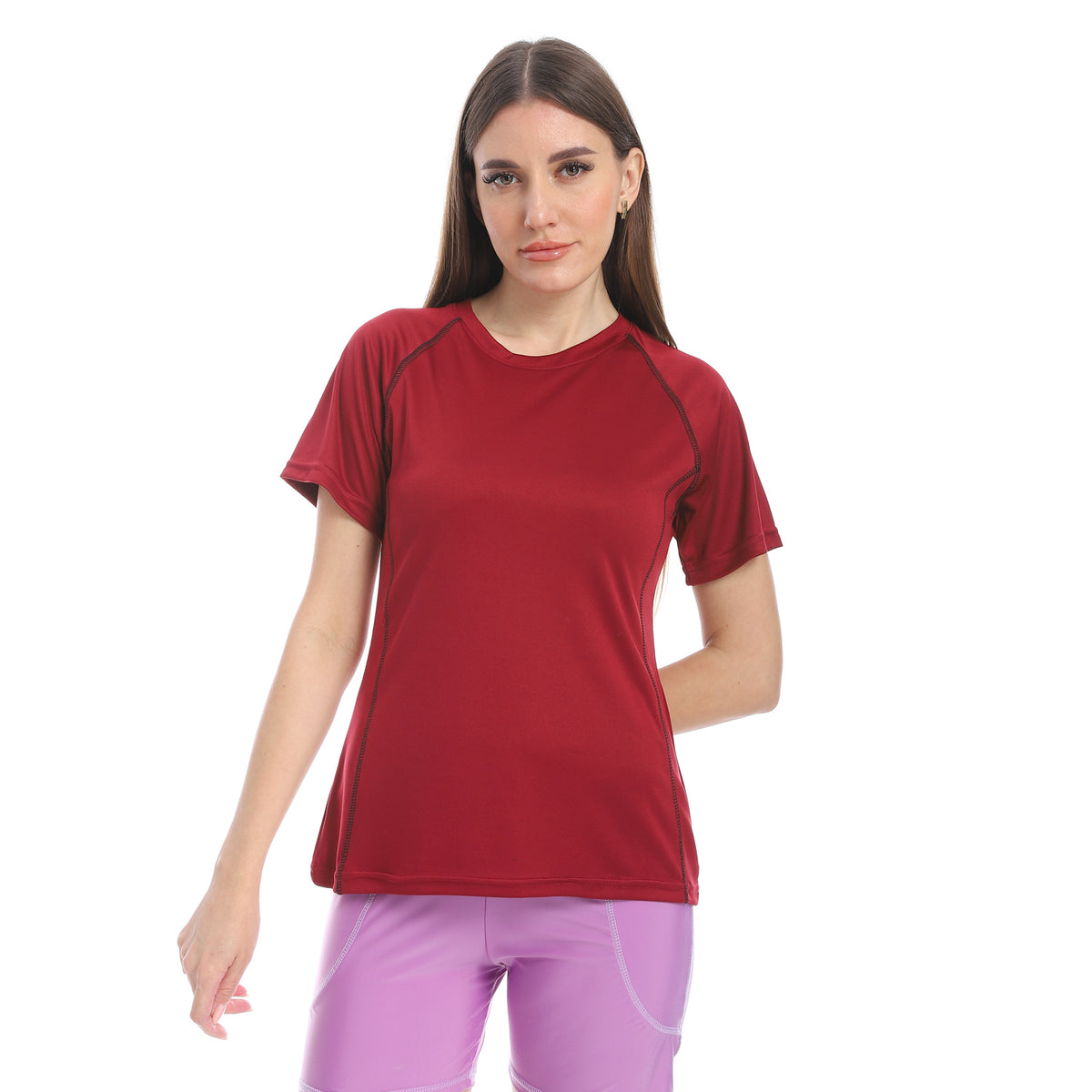 women sport t-shirt with half sleevesتيشيرت رياضي نسائي بنص كم