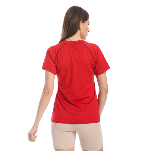 women sport t-shirt with half sleevesتيشيرت رياضي نسائي بنص كم