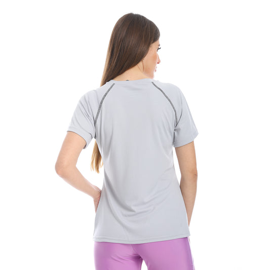 women sport t-shirt with half sleevesتيشيرت رياضي نسائي بنص كم