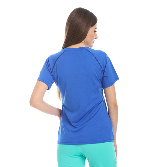 women sport t-shirt with half sleeves, تيشيرت رياضي حريمي برقبه دائريه 