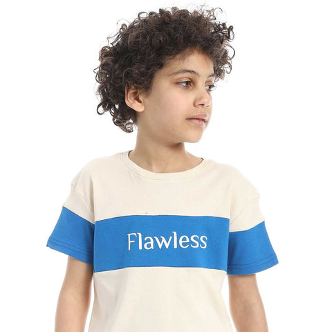 Boys printed cotton- T-Shirt- With- Short -Set
