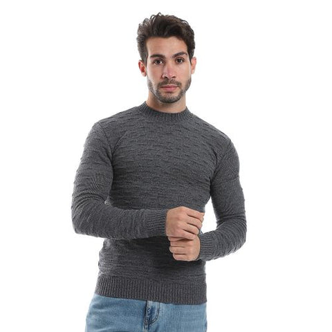 Men's wool Pullover with Round Neck