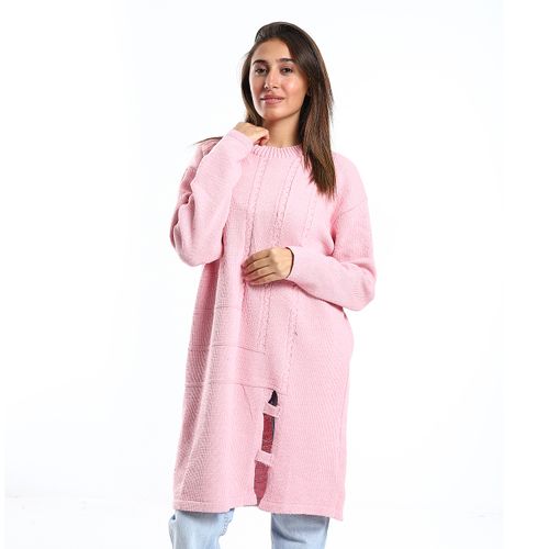 Women Wool Pullover With Round Neck