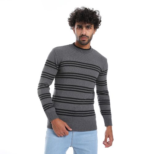 Wool Mens Pullover With Multi Design