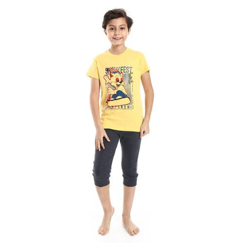 Pajamas for boy's two pieces permoda with printed photo