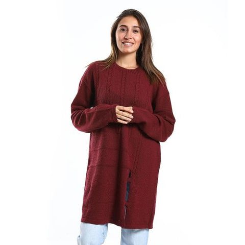 Women Wool Pullover with Round Neck