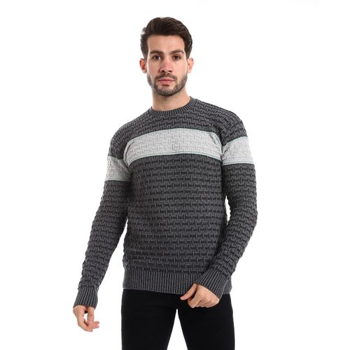 Wool Mens Pullover With Multi Design