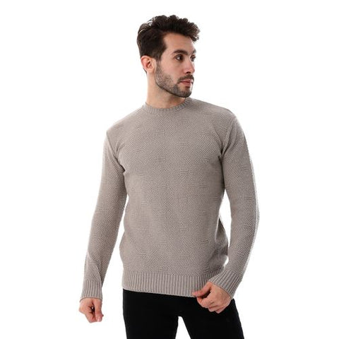 Men's wool pullover with multiple designs