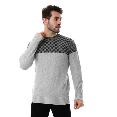 Wool Mens Pullover With Multi Design