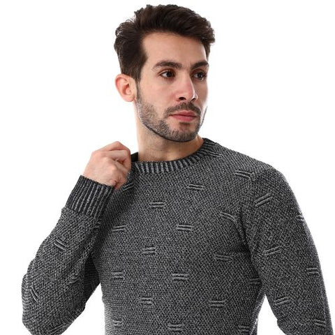 Men's wool pullover with multiple designs