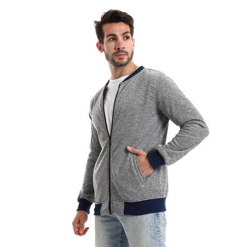 Men jacket With Front Pockets Through Zipper