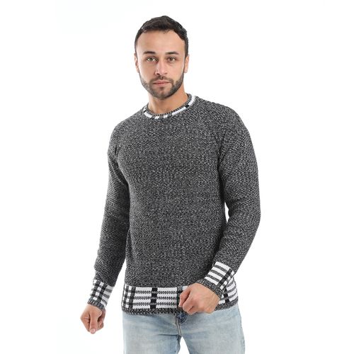 Wool Mens Pullover With Multi Design