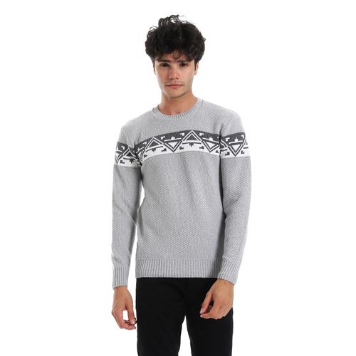 Wool Mens Pullover With Multi Design