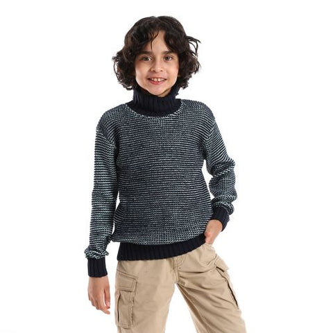 Wool Boys Pullover With Multi Design