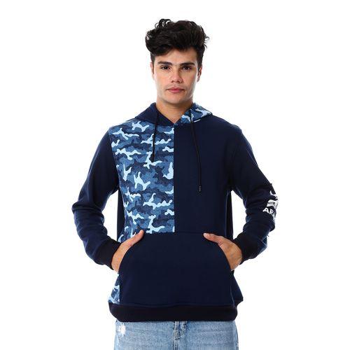 Mens Closed Hoodie With Army Design – CAESAR