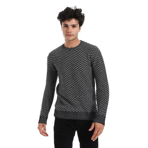 Wool Mens Pullover With Multi Design