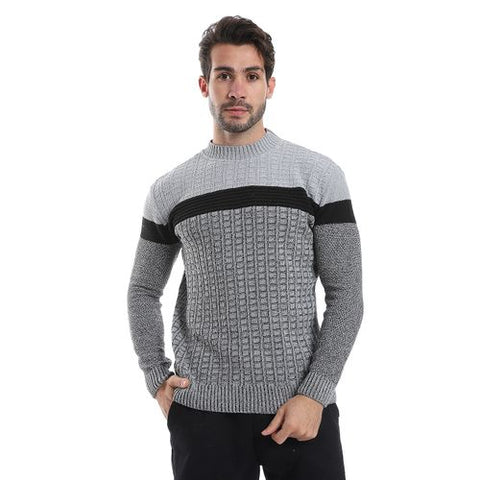 Men's Wool pullover with multi design