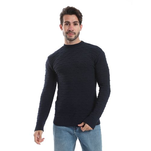 Men's wool Pullover with Round Neck