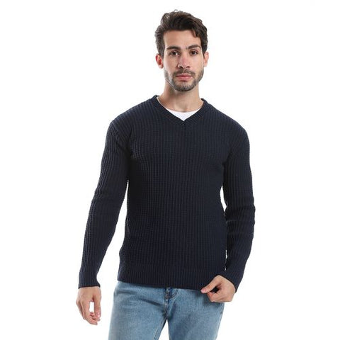 Wool Mens Pullover With V Neck