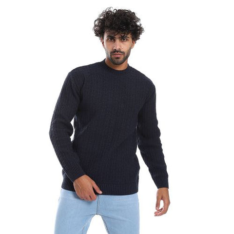 Wool Mens Pullover With Round Neck