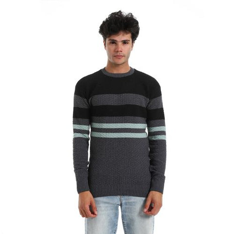 Wool Mens Pullover With Multi Design