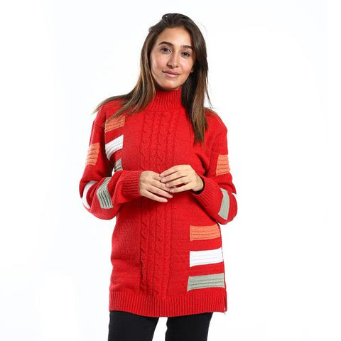 Women Wool Pullover With Round Neck