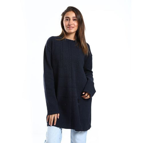 Women Wool Pullover With Round Neck