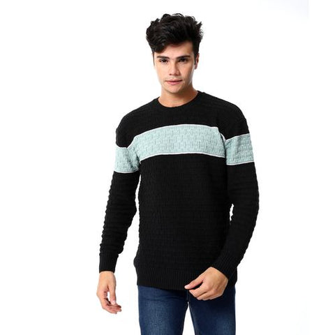 Wool Mens Pullover With Multi Design