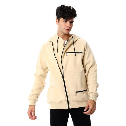 mens front pockets zipped hoodie