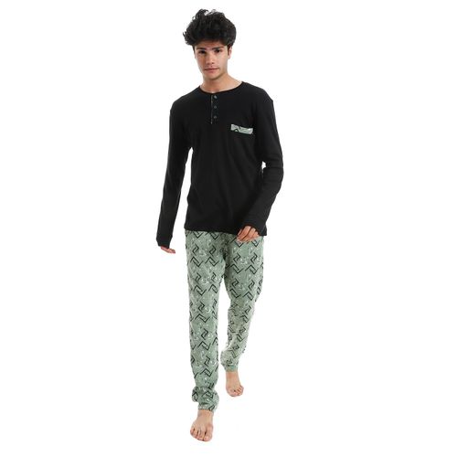 mens pajama set t shirt and pant