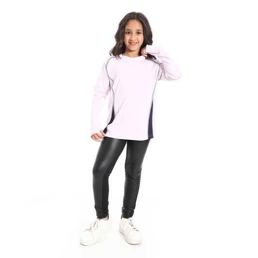 Caesar Girls' sports T-shirt with long sleeves تيشيرت رياضي بناتي بكم طويل 