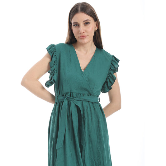 women casual dresses with V-neck and sleeveless, فستان حريمي بكات  رقبه على شكل v