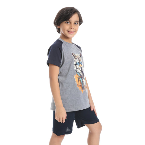 Boy's cotton set with T-Shirt and Shorts
