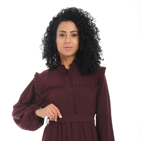 فستان كتان للمحجبات نسائي -Women linen dress -دريسات كتان 