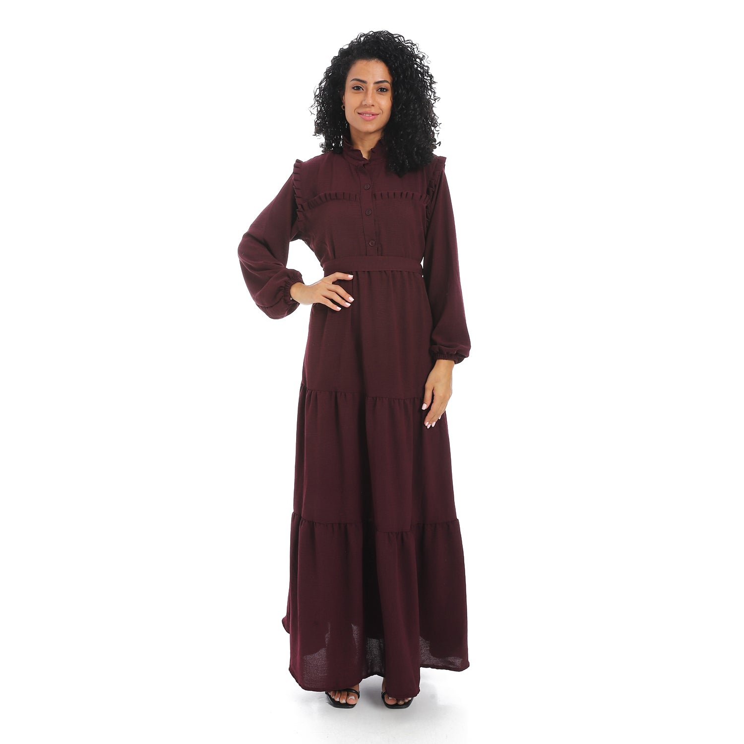 فستان كتان للمحجبات نسائي -Women linen dress -دريسات كتان 