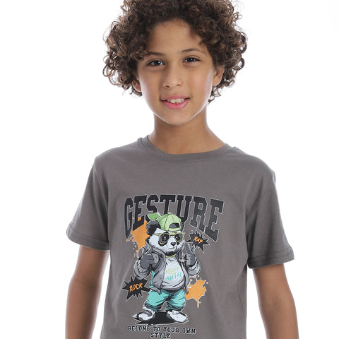 Boys cotton t-shirt with short sleeves and Premuda- بيجامه قطن أولادي 