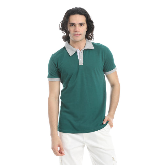 Men's polo t-shirt with short sleeves-تي شيرت بولو رجالي بنص كم 