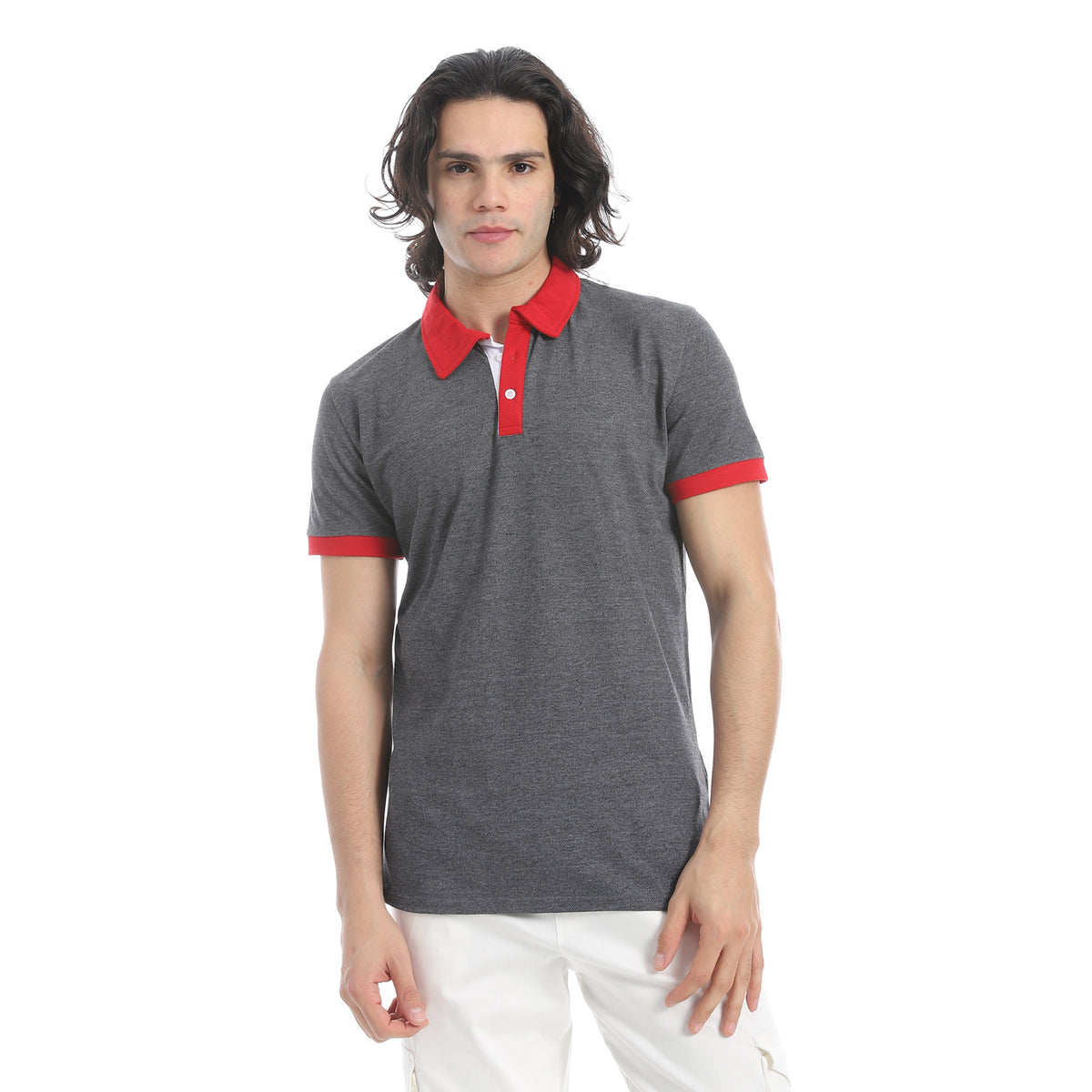 Men's plain polo shirt