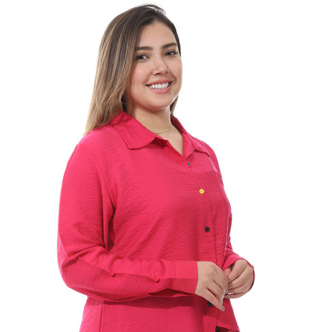 Women's linen Shirt with a round back-قميص نسائي للسهره في مصر - قميص نسائي في مصر 