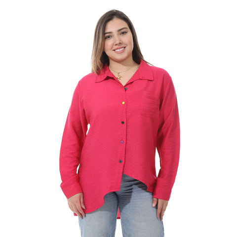 Women's linen Shirt with a round back-قميص نسائي للسهره في مصر - قميص نسائي في مصر 
