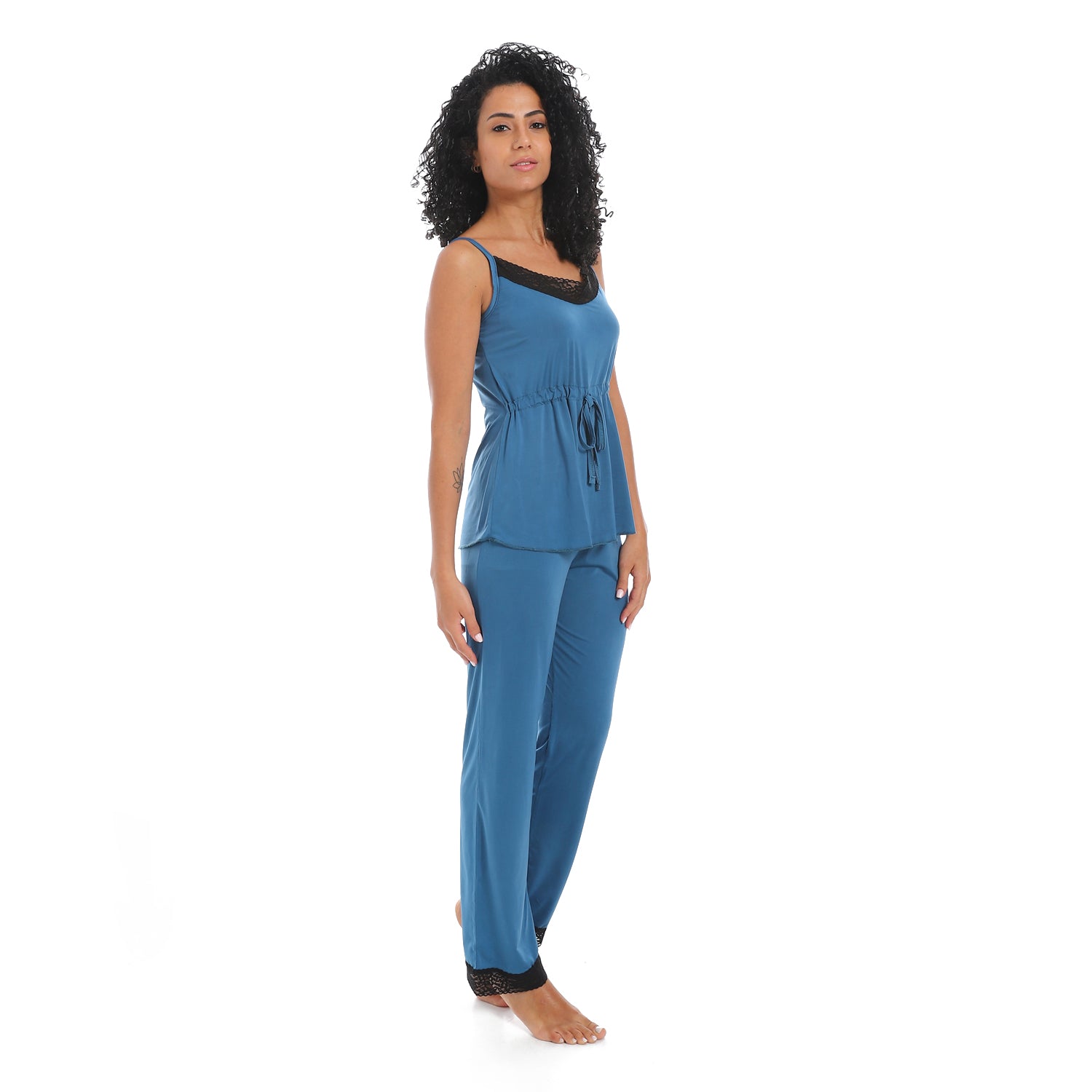 Women's pajamas set with sleeveless- بيجامه حريمي كات بدون اكمام -بيجامات حريمي في مصر لبس بيتي 