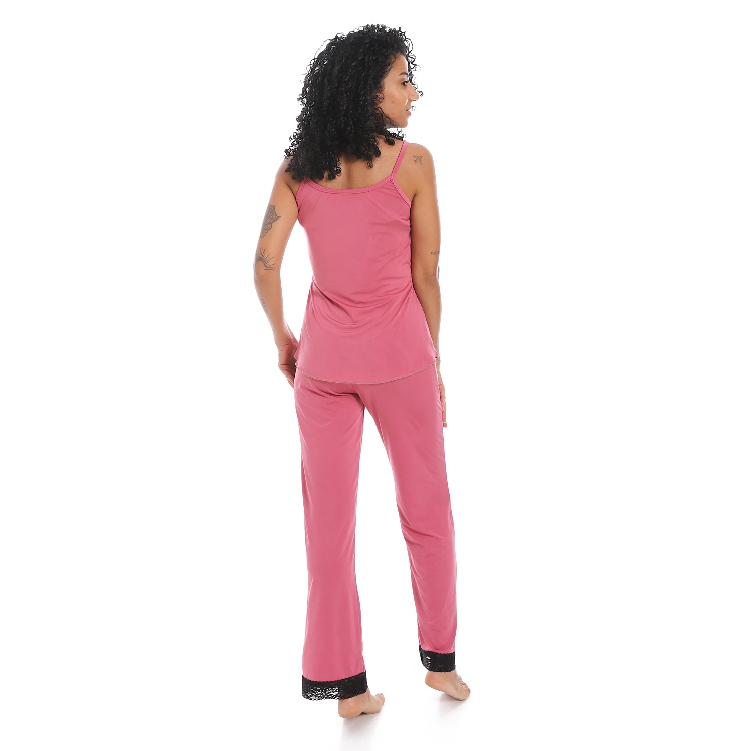 Women's pajamas set with sleeveless- بيجامه حريمي كات بدون اكمام -بيجامات حريمي في مصر لبس بيتي 